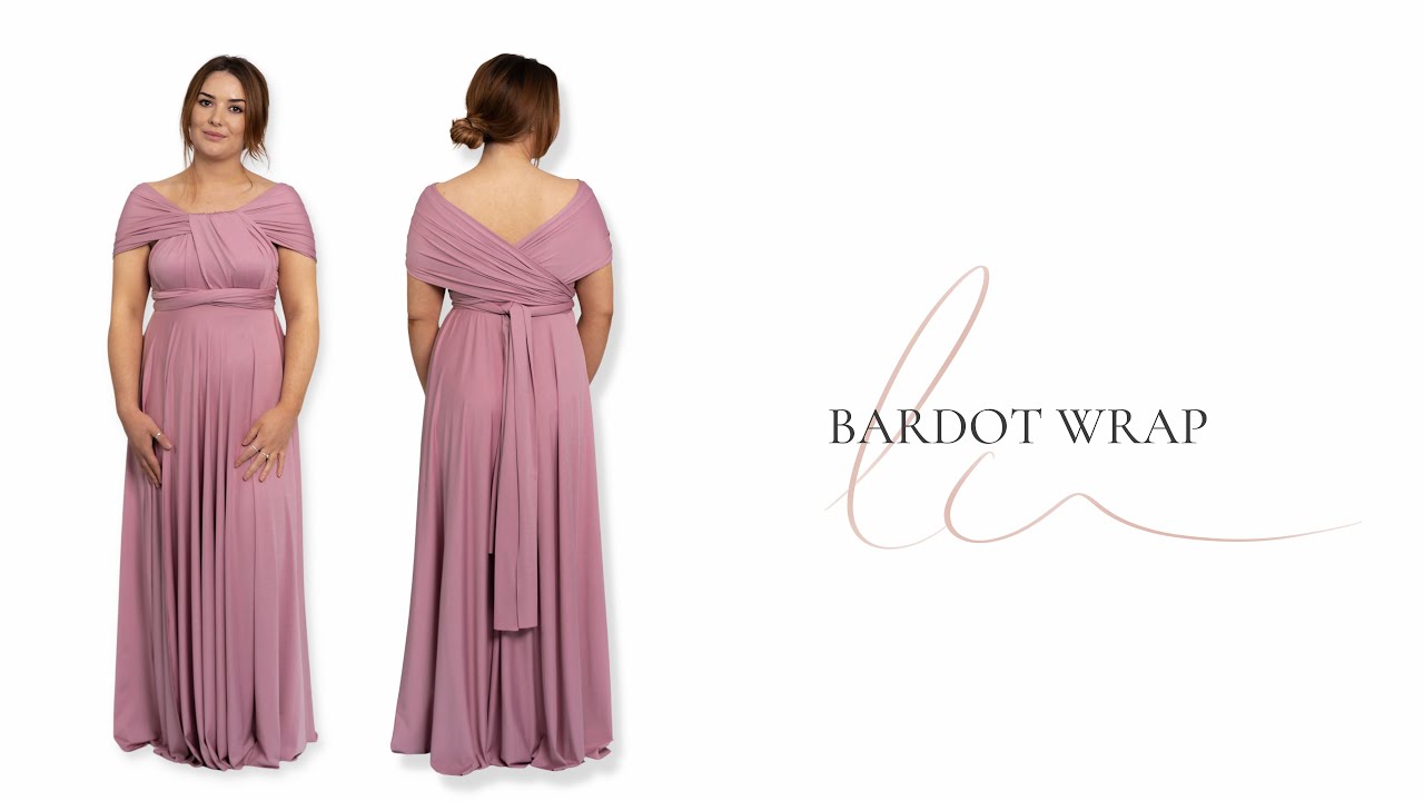 How to Tie the Bardot Wrap Multiway Bridesmaid Dress - Lá Closet Dé Chánel