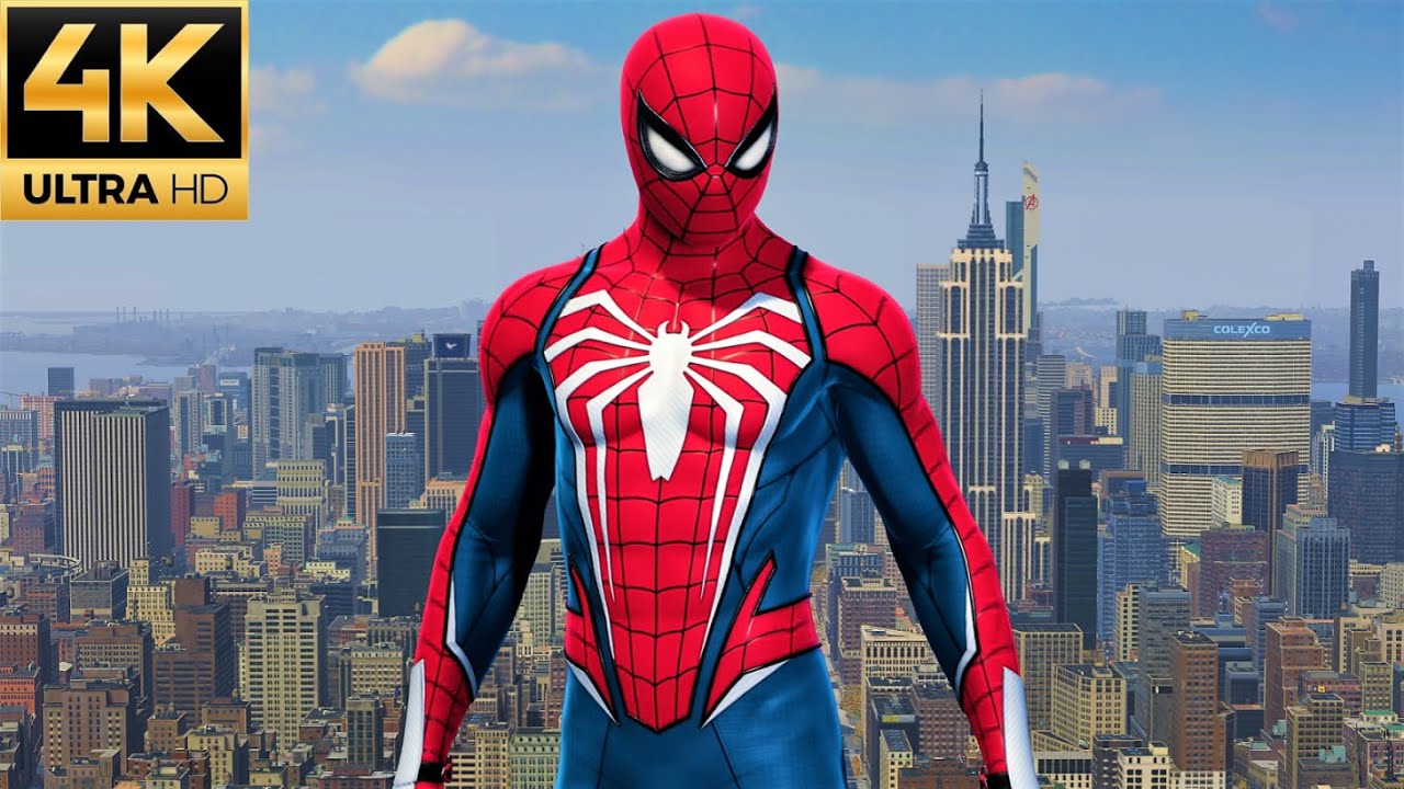 Spider-Man Remastered PC - Advanced Suit 2.0 Suit Free Roam Gameplay Mod (4K 60FPS)