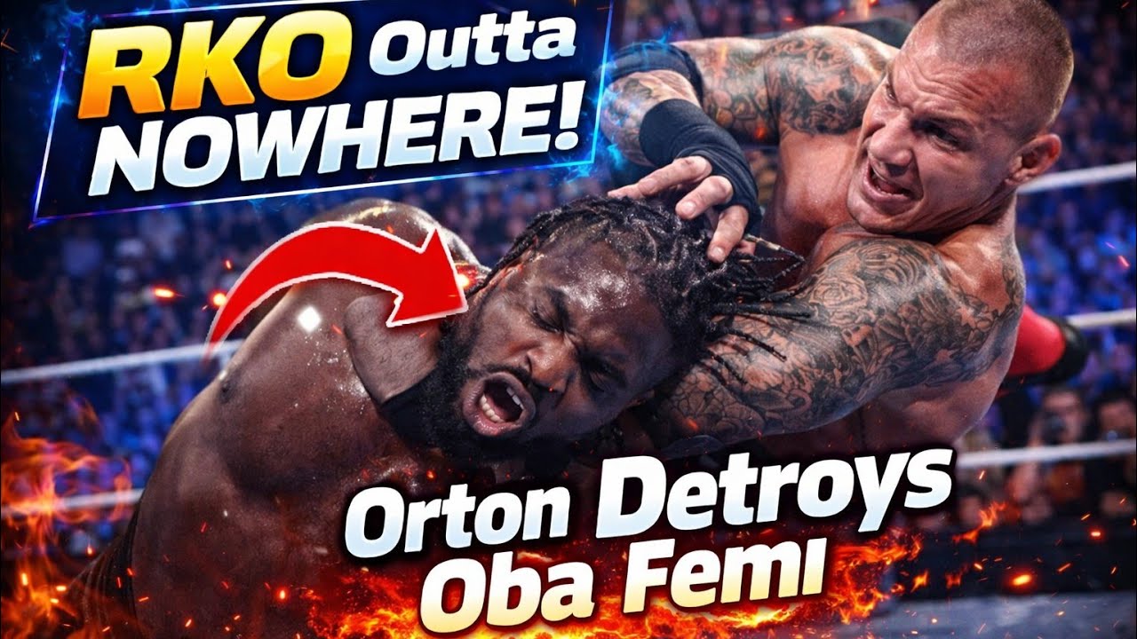 RKO Outta NOWHERE! Orton Destroys Oba Femi in 4 Minutes!