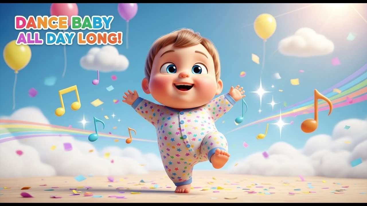 Dance Baby All Day Long | Fun Kids Song & Dance Video for Toddlers | 3D Animated Baby Dance