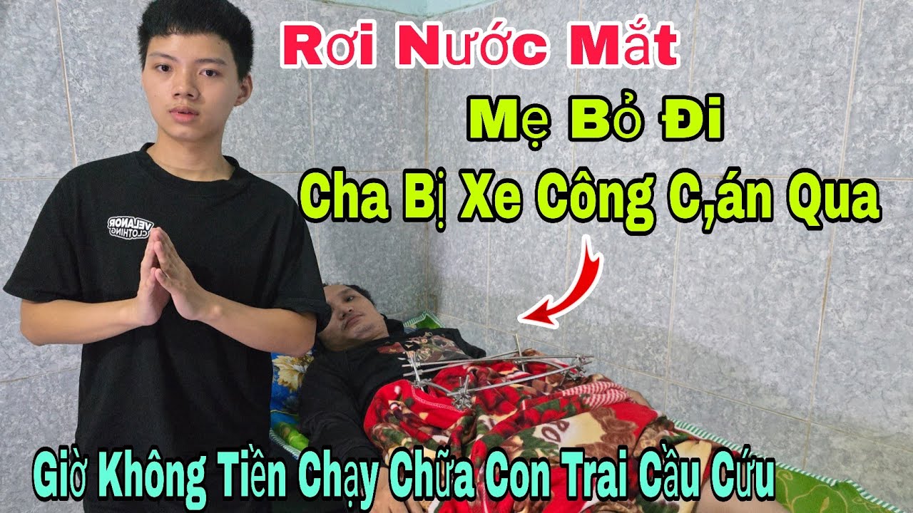 Người cha chạy xe trên đường gặp xe công giờ không đi đứng được cậu con trai cầu cứu mong trợ giúp
