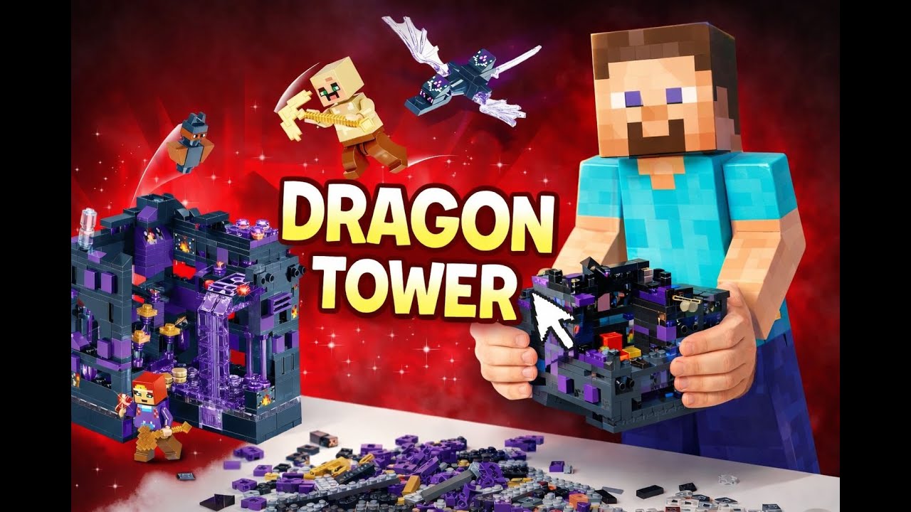 I Built a Minecraft Watchtower from LEGO… 😱🧱  #lego #funbuildingblocks #minecraft