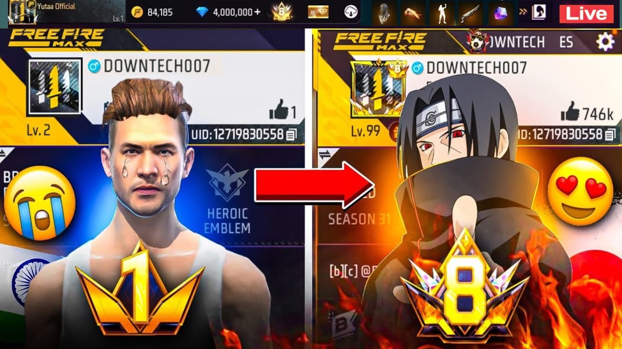 Free Fire Noob To Pro Account Makeover 🔥 Full Diamond Spending | how To Pro Account Free Fire