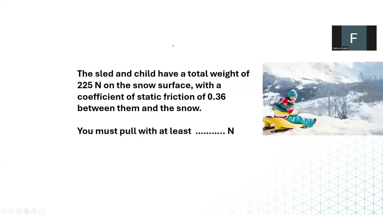 static friction and kinetic friction حل مسائل على