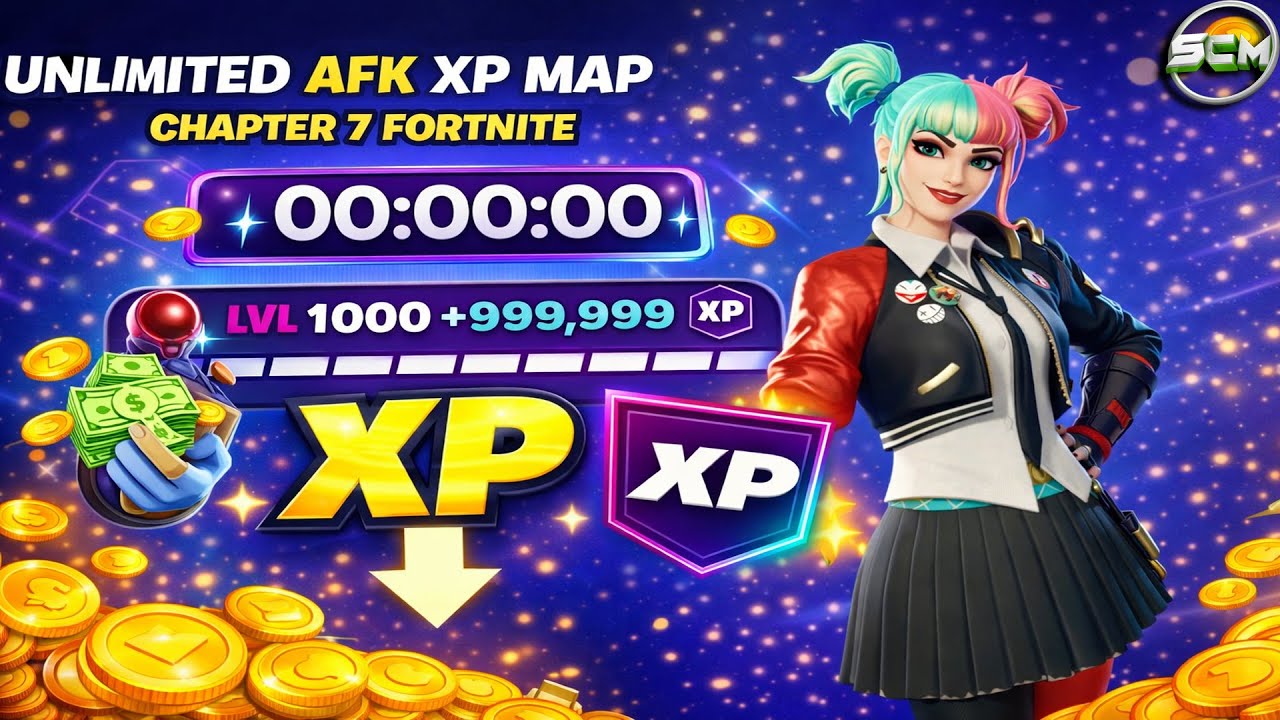 La Meilleur Map XP AFK illimité Chapitre 7 Fortnite, Astuce Comment Gagner de l'XP SANS RIEN FAIRE