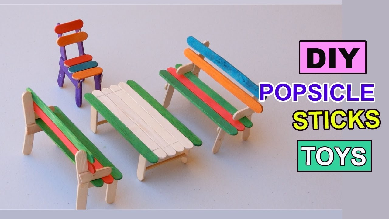 DIY Popsicle Sticks Toys : How to Make Furniture | Backyard Crafts