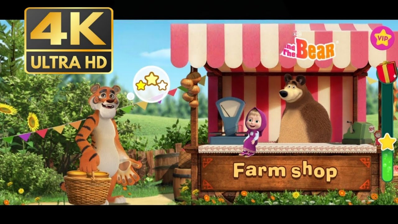 Masha and The Bear | Farm shop | 4K 60FPS GAMEPLAY 