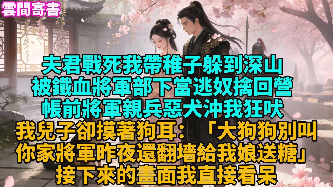 夫君戰死，我帶稚子躲到深山，被鐵血將軍部下當逃奴擒回營，帳前將軍親兵惡犬沖我狂吠，我兒子卻摸著狗耳：大狗狗別叫，你家將軍昨夜還翻墻給我娘送糖#小説#追妻火葬場#愛情#古言小説#逆襲#爽文完結
