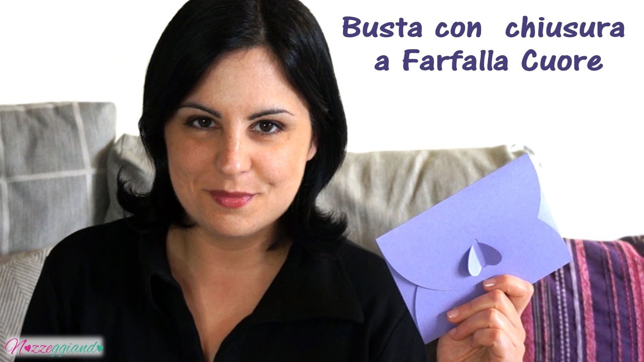 Chiusura a farfalla a forma di cuore | Buste di carta fai da te | Nozzeggiando