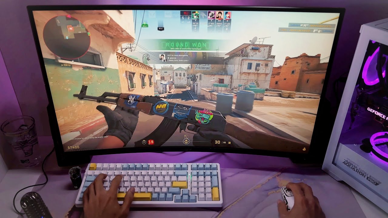 ASMR CS2 gameplay on my keyboard POV 🤍🎵 [4K 60FPS]