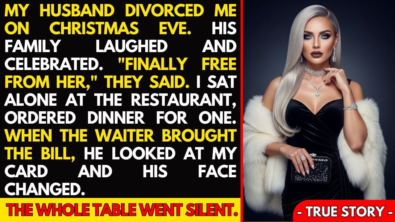 In Laws Laughed When Husband Divorced Me At Christmas The Waiter Saw My Card And Everything Changed