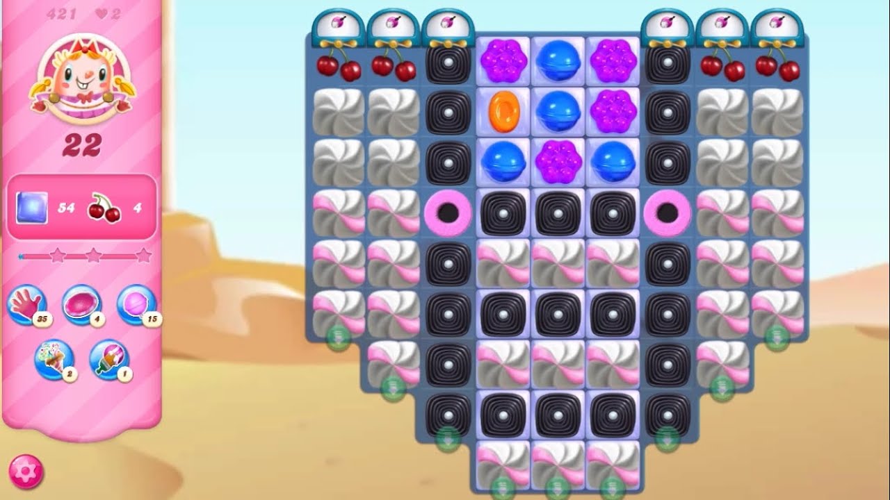 Candy Crush Saga Level 421 (NO BOOSTERS)