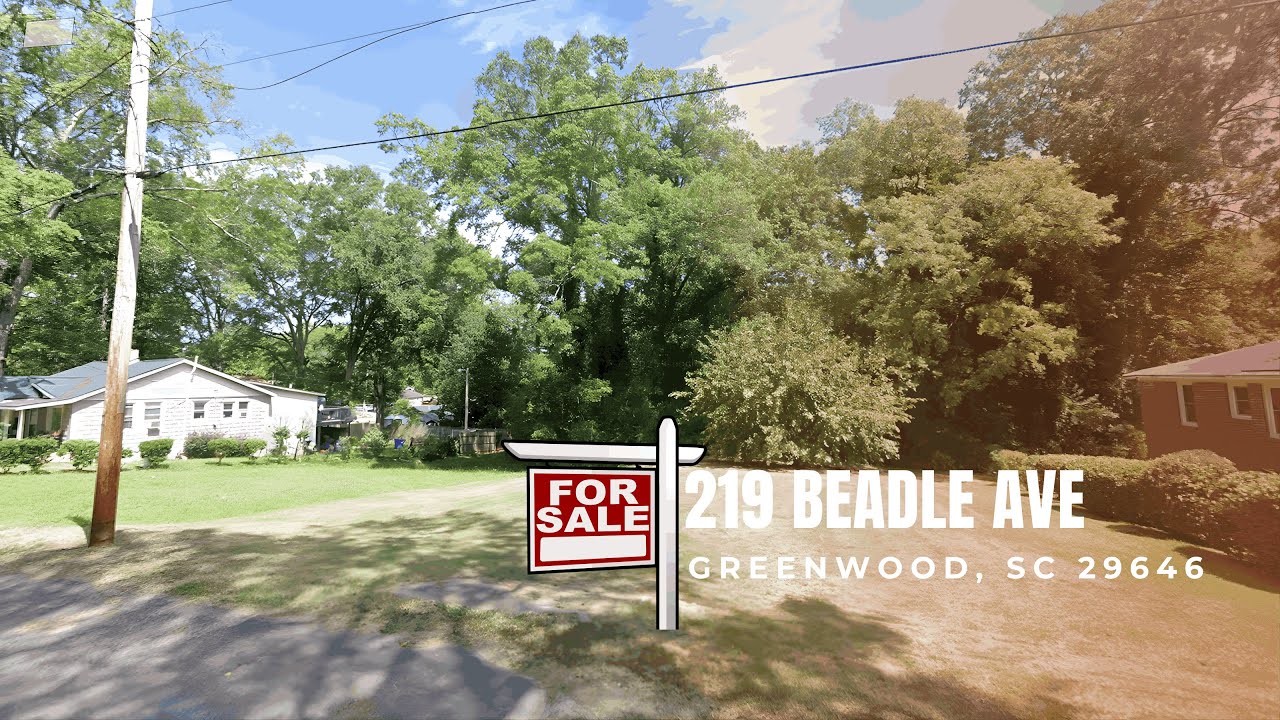 Build-Ready Land for Sale in Greenwood SC | 219 Beadle Ave | Utilities Available