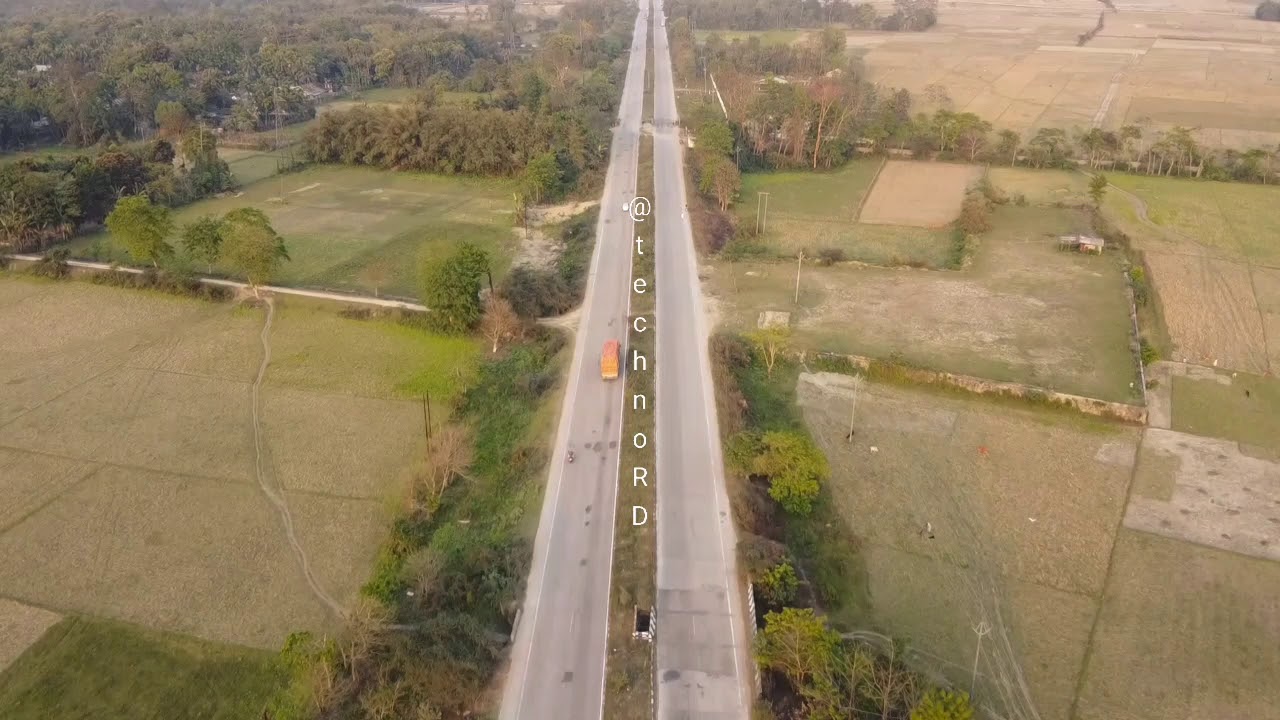 Assam Drone Shot in National Highway NH 15