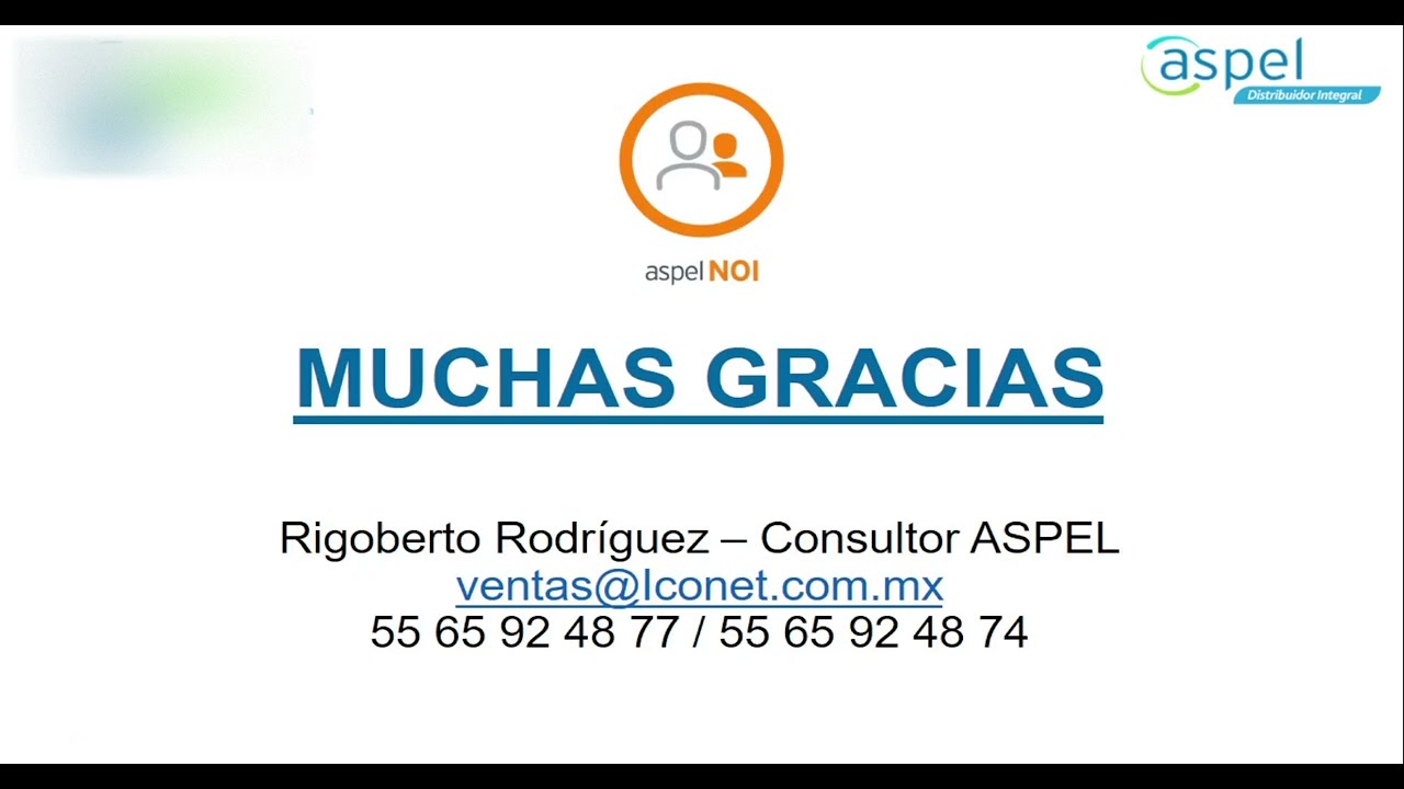 Aprende en 15 minutos a realizar el cierre de Año fiscal en ASPEL NOI