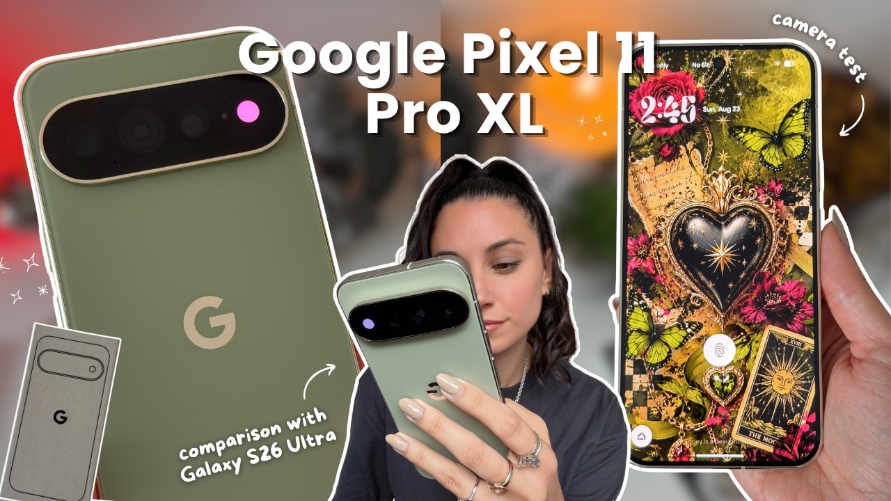 Google Pixel 11 Pro XL (olive) 🫒✨ My First Pixel! aesthetic unboxing + camera Test vs S26 Ultra