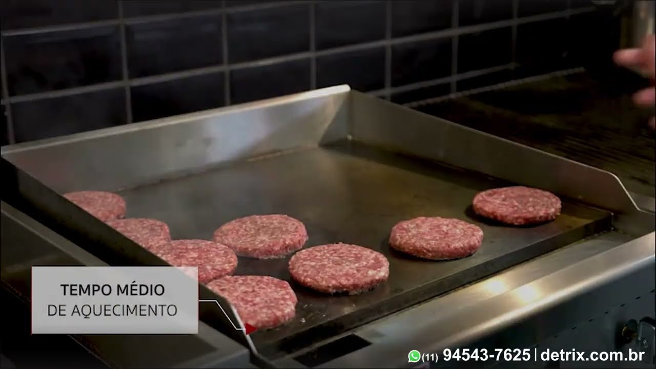 CHAPA VULCAN - Chapa para Lanche; Chapa para Hamburguer; Chapa Bifeteira Hobart Vulcan; Chapa à Gás