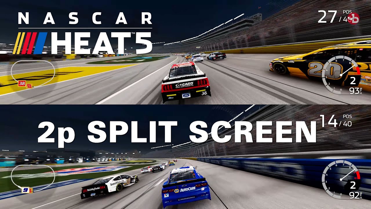 NASCAR HEAT 5 | 2 PLAYER SPLIT SCREEN | PC GAMEPLAY | 1440p 60fps