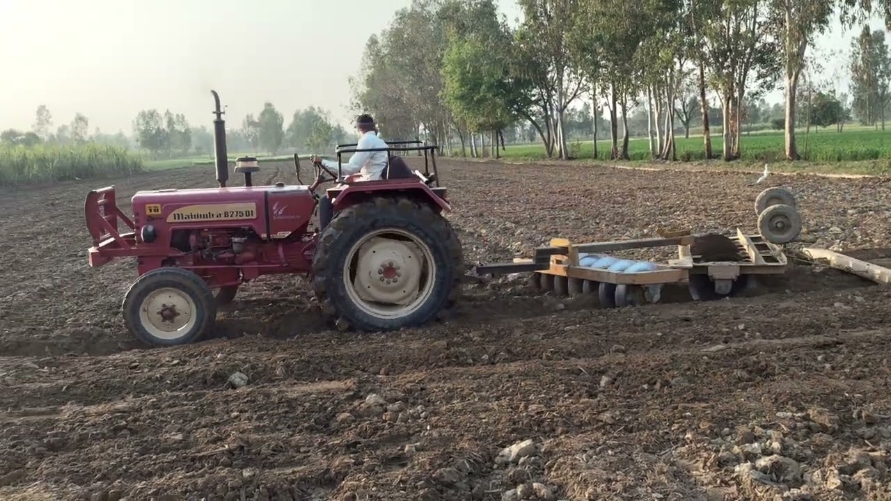 Aaj to Mahindra ki power nap Di lo ke 3 Gair mein 7x7  ki harrow per