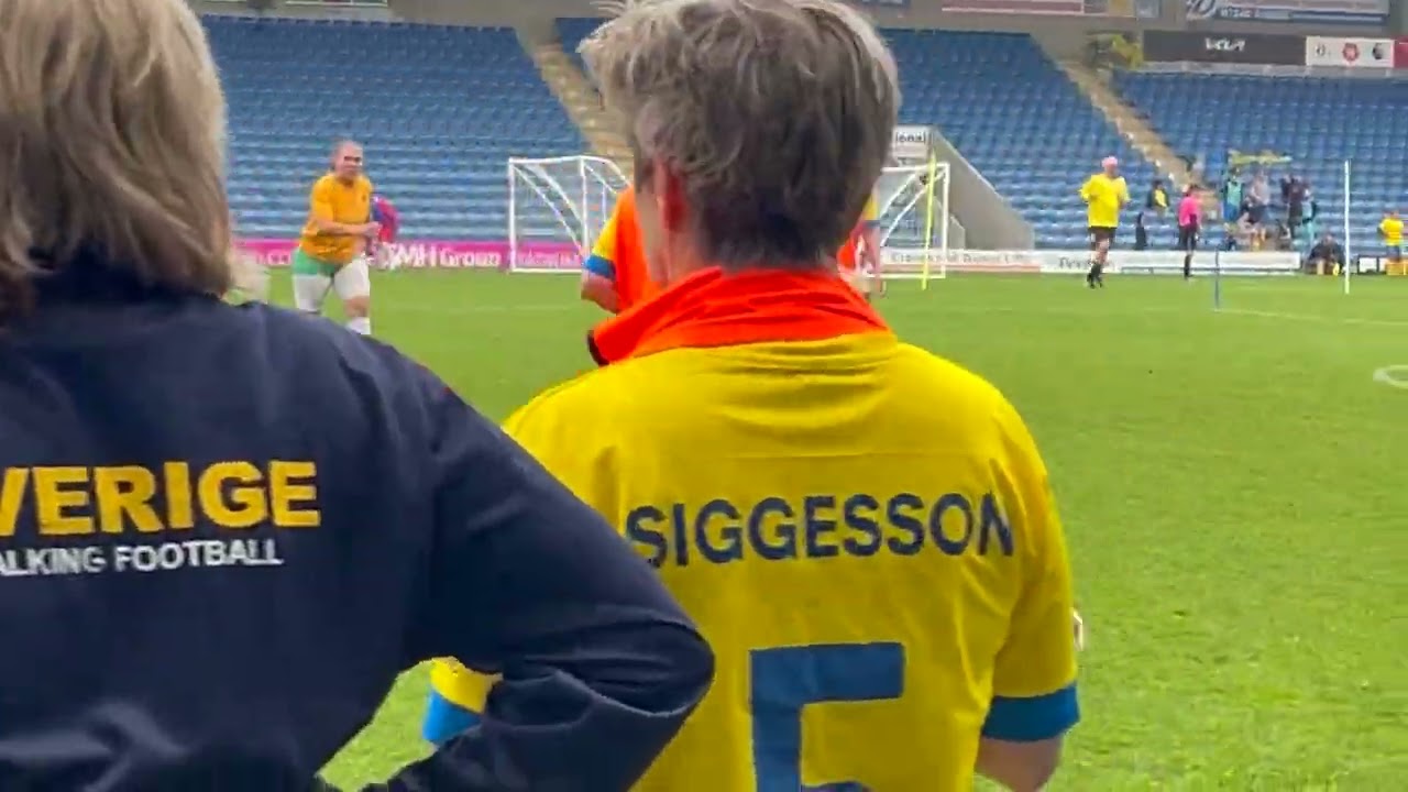1.  World Championships Walking Football, Chesterfield, UK. May 2024. Australia vs Sweden.
