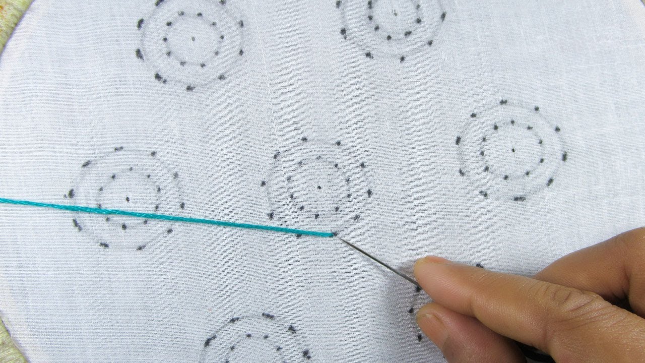 Hand embroidery all over design for dress, Hand embroidery tutorial