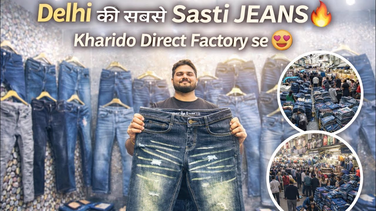 Delhi की सबसे Sasti Jeans Market 😱 | Direct Factory Prices | Tank Road Wholesale | Musafir Jeans 