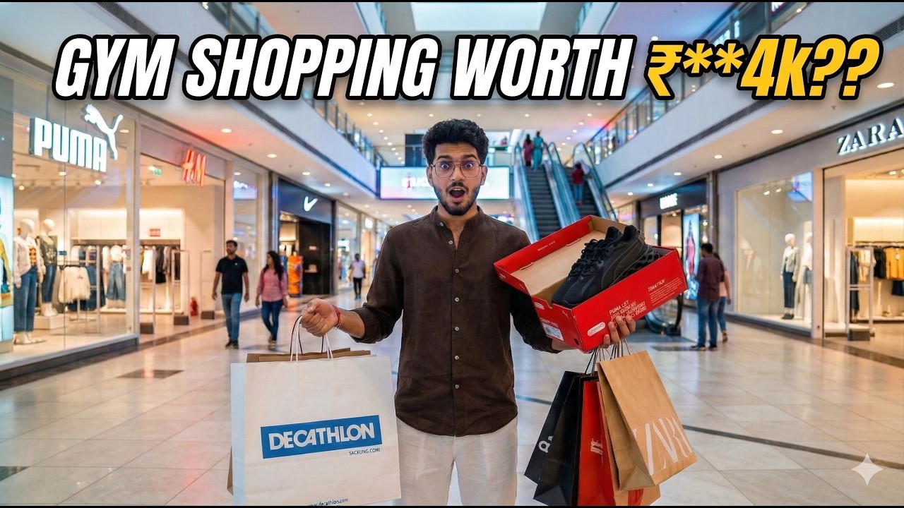 GYM SHOPPING WORTH  ₹**4k?? 😱😮💸#gymshopping#mallvlog#ahmedabadvlog#lifestylevlog#gymwear#shopping