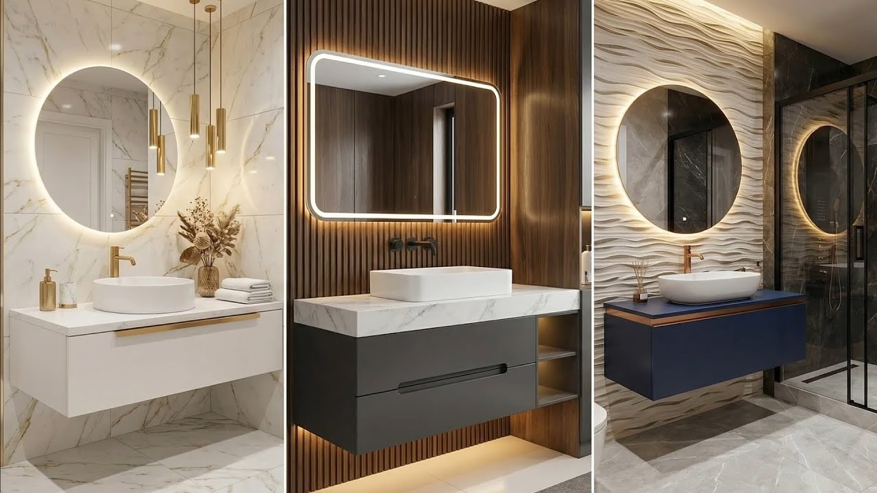 150 Stunning Small Bathroom Design Ideas 2026 | Modern Bathroom Tile Designs & Washbasin cabinets
