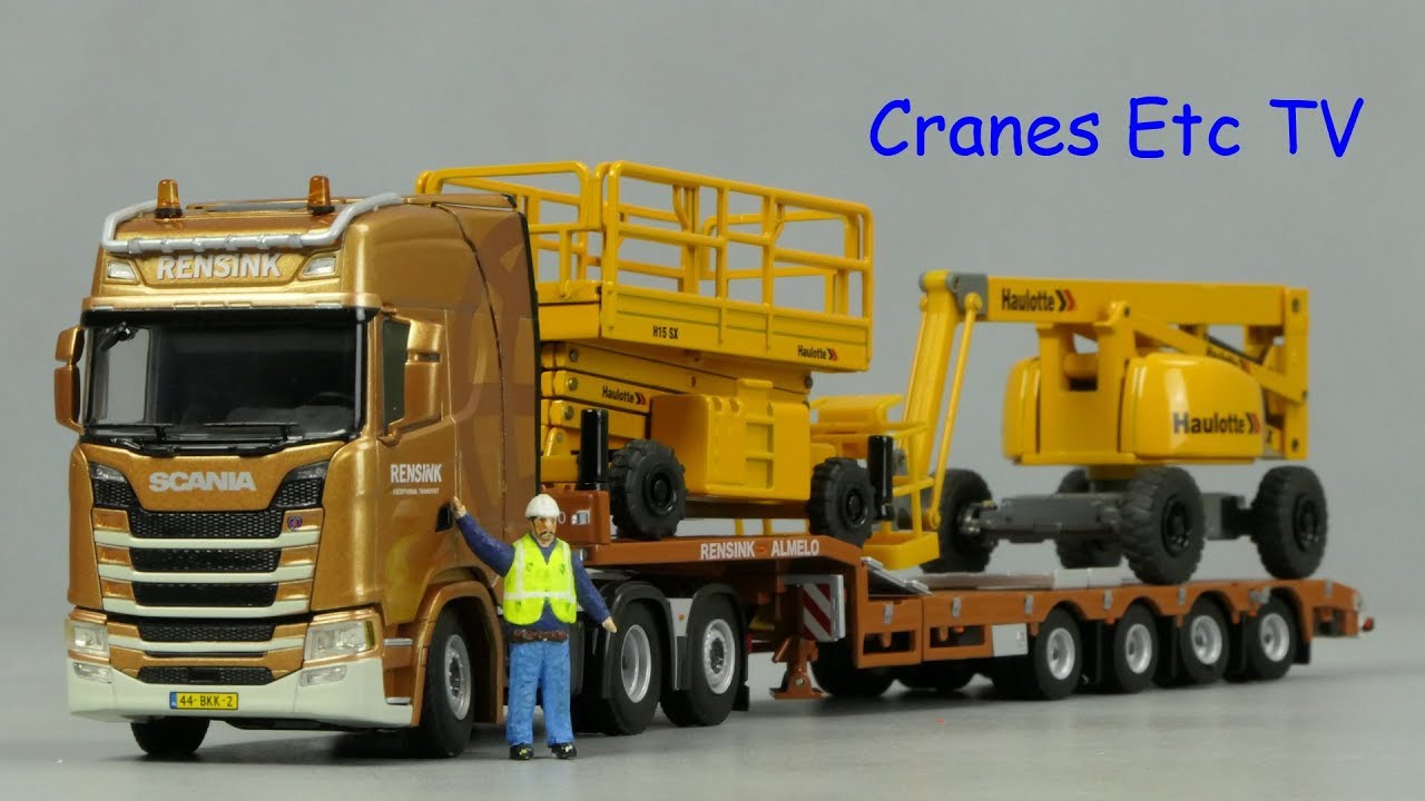 WSI Scania S + 4-axle Trailer 'Rensink' by Cranes Etc TV