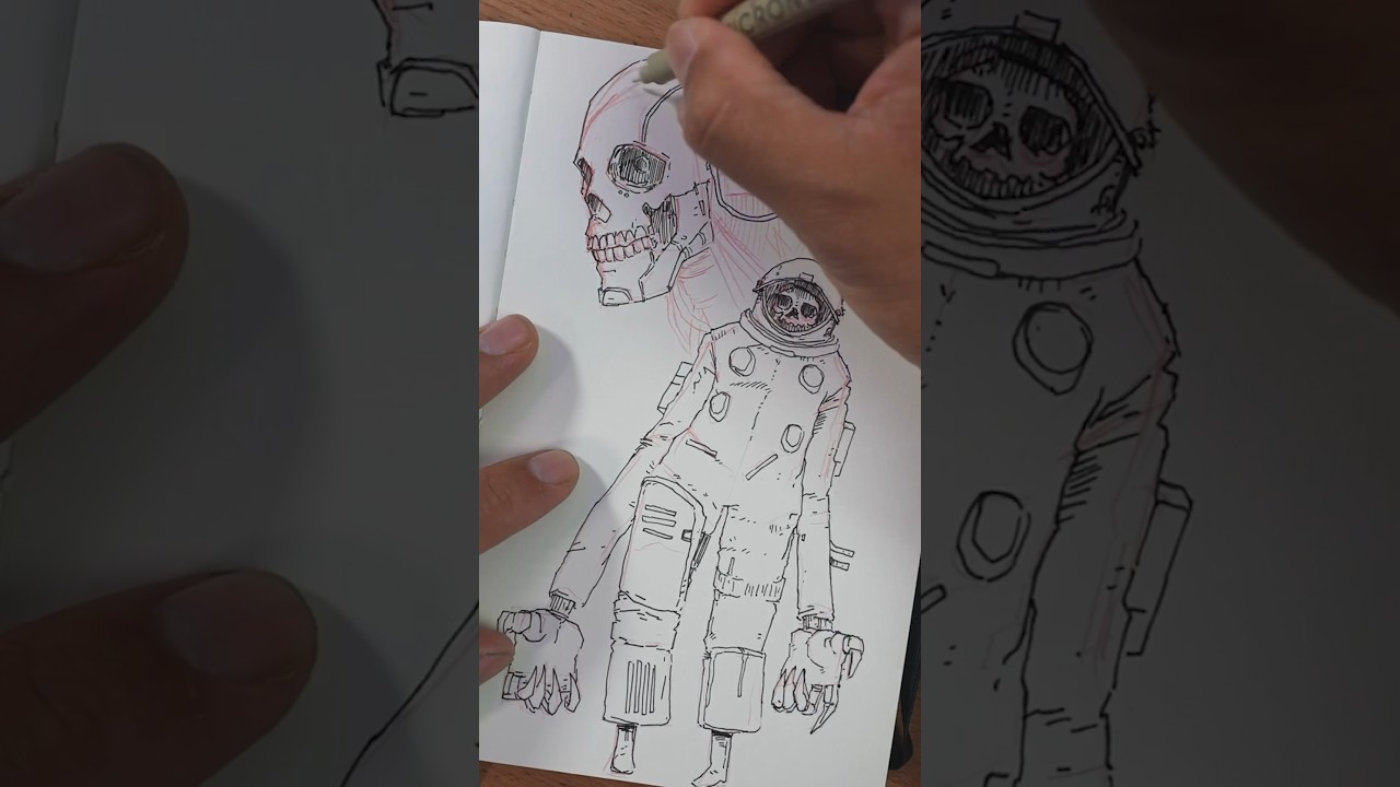 Doodling Sketchbook Skulls 
