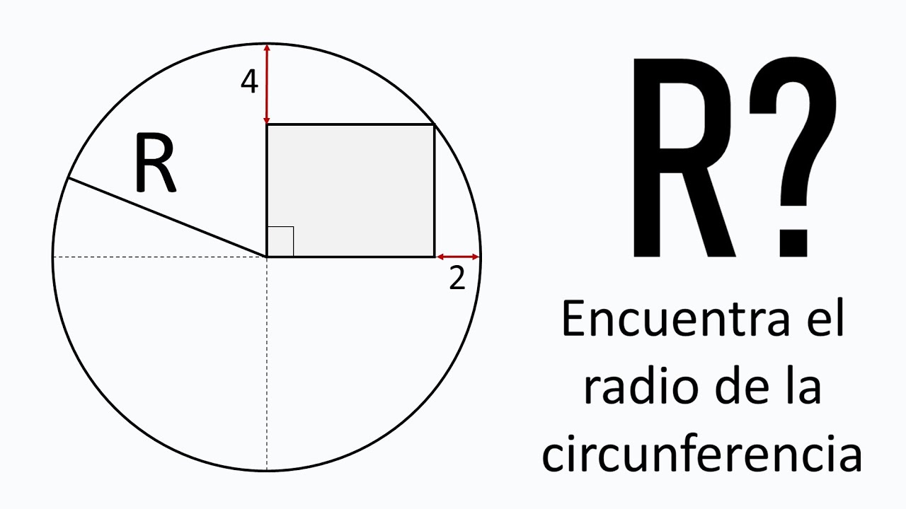 HALLA EL RADIO DE LA CIRCUNFERENCIA. Geometría Básica