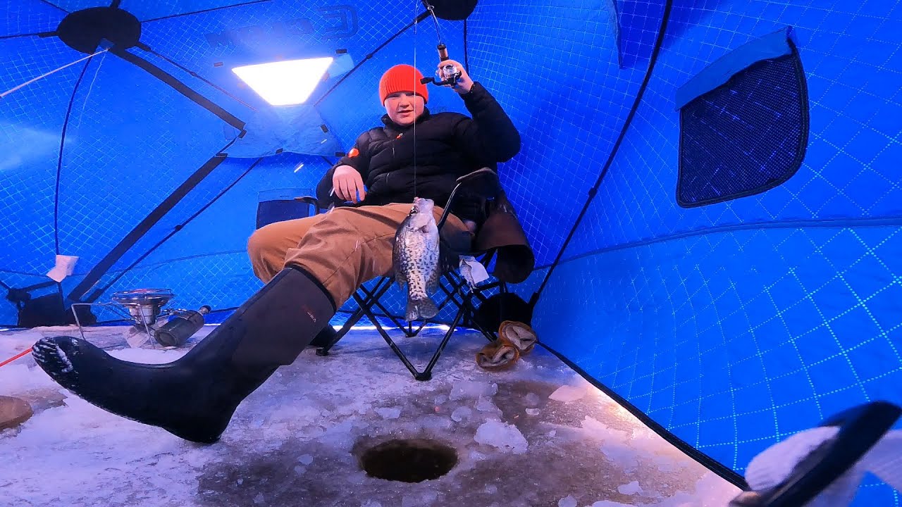 Ice Fishing Catch and Cook - LOTS OF FISH