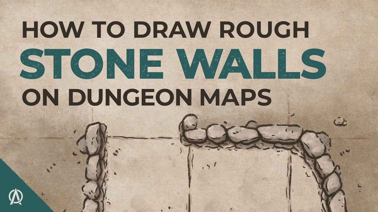 Dungeon Map Walls - How to Draw Rough Stone Walls for Your RPG Map
