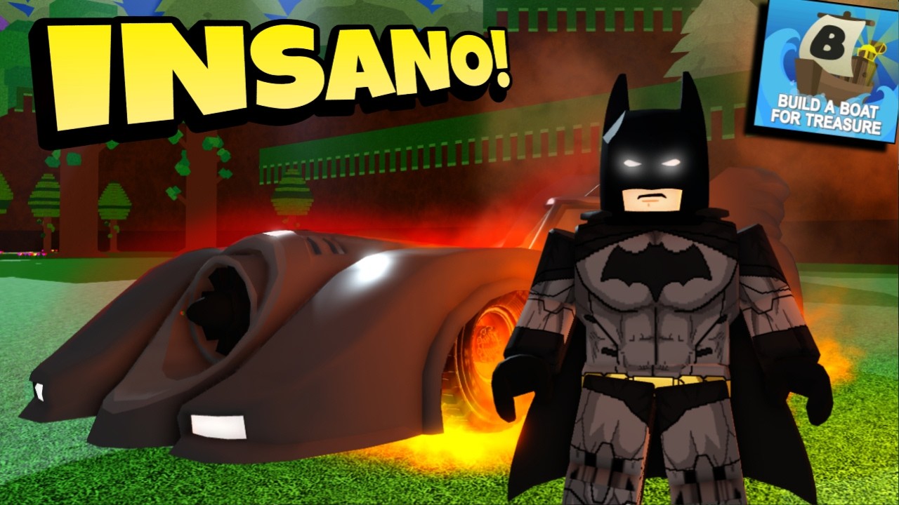 CONSTRUI O BATMÓVEL LEGO DO BATMAN NO BUILD A BOAT!!