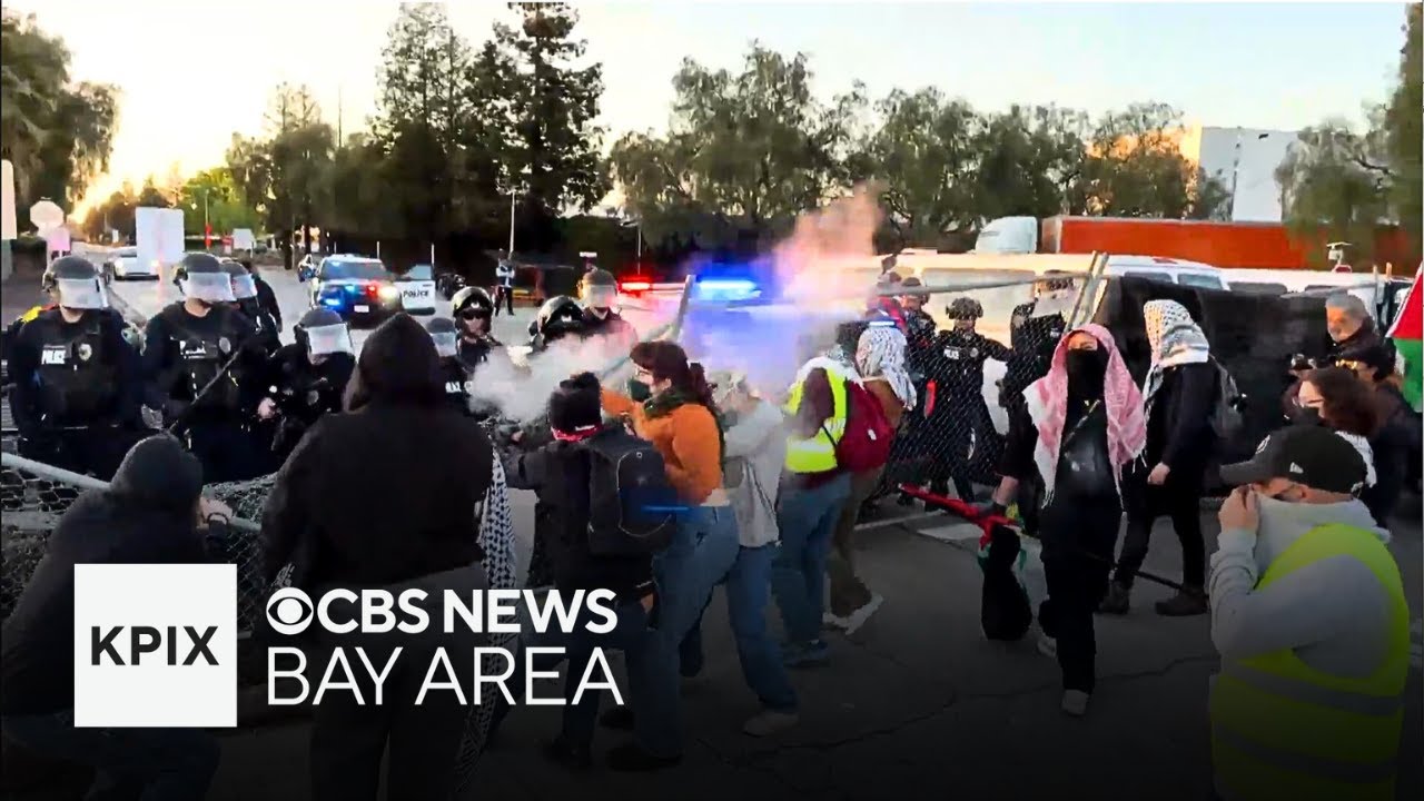 Gaza protesters at Fremont's Tesla factory call for cease-fire as part of national movement