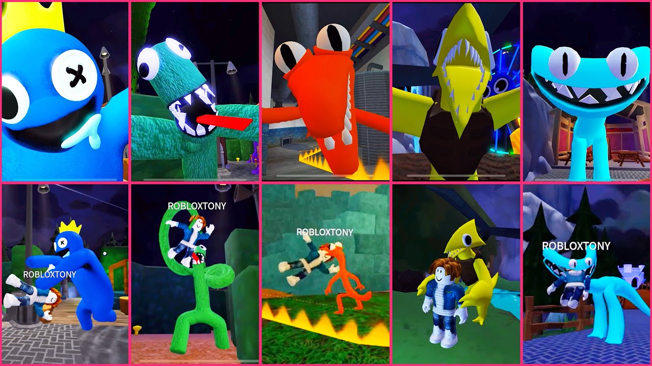 All Rainbow friends third person view jumpscares roblox
