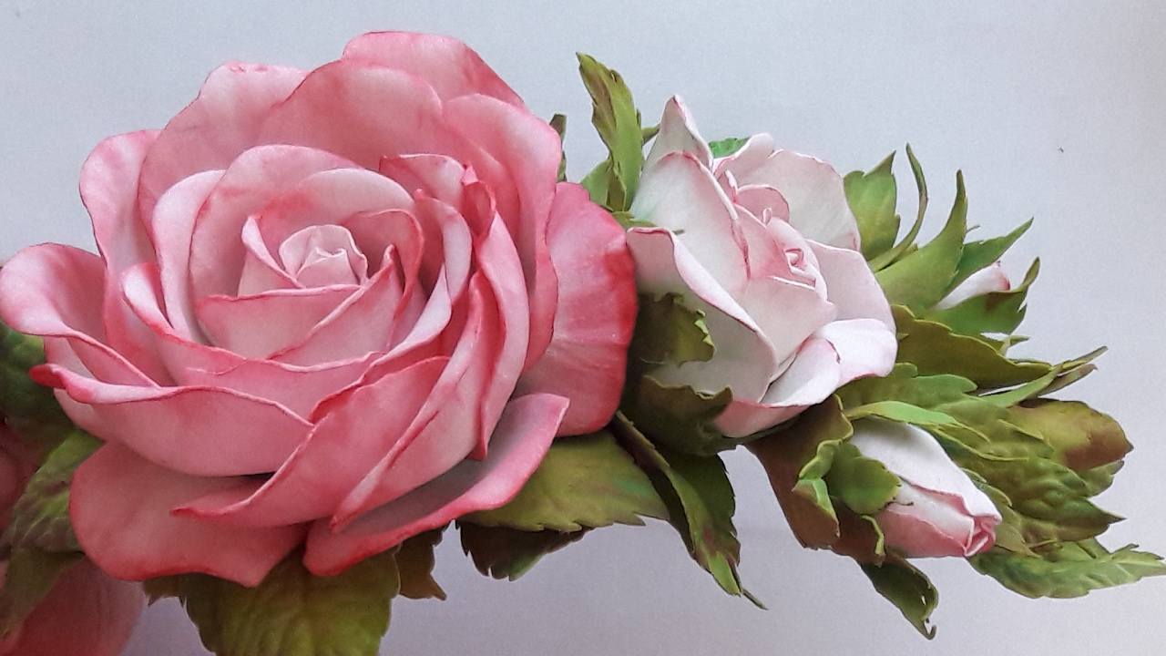 МК! Как сделать заколку из фоамирана! Простой способ! Hairpin rose from foamirana! An easy way!