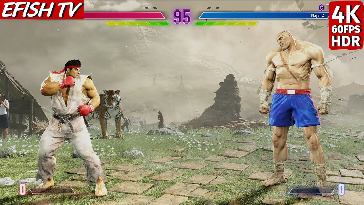 Рю против Сагата (Самый сложный ИИ) - Street Fighter 6
