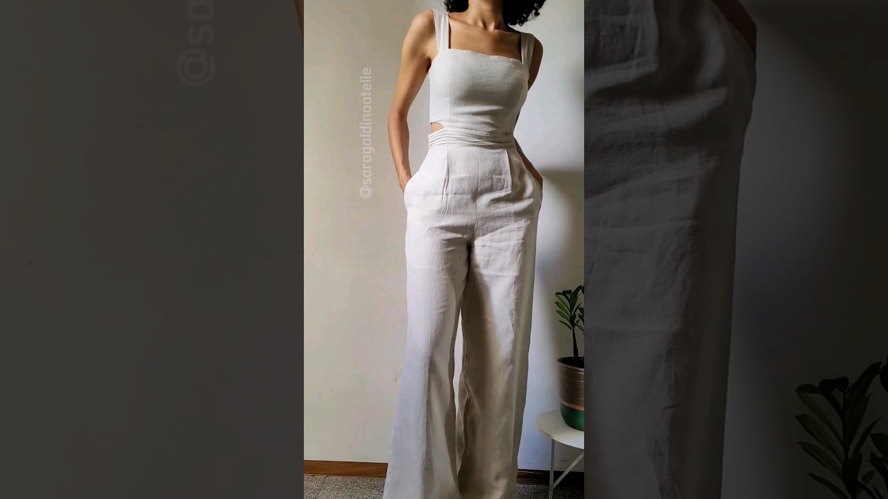 Macac&atilde;o lind&iacute;ssimo! 🤩✂️ tecido - linho puro #costura #costurando #sewing #diyclothes #costurar #fy