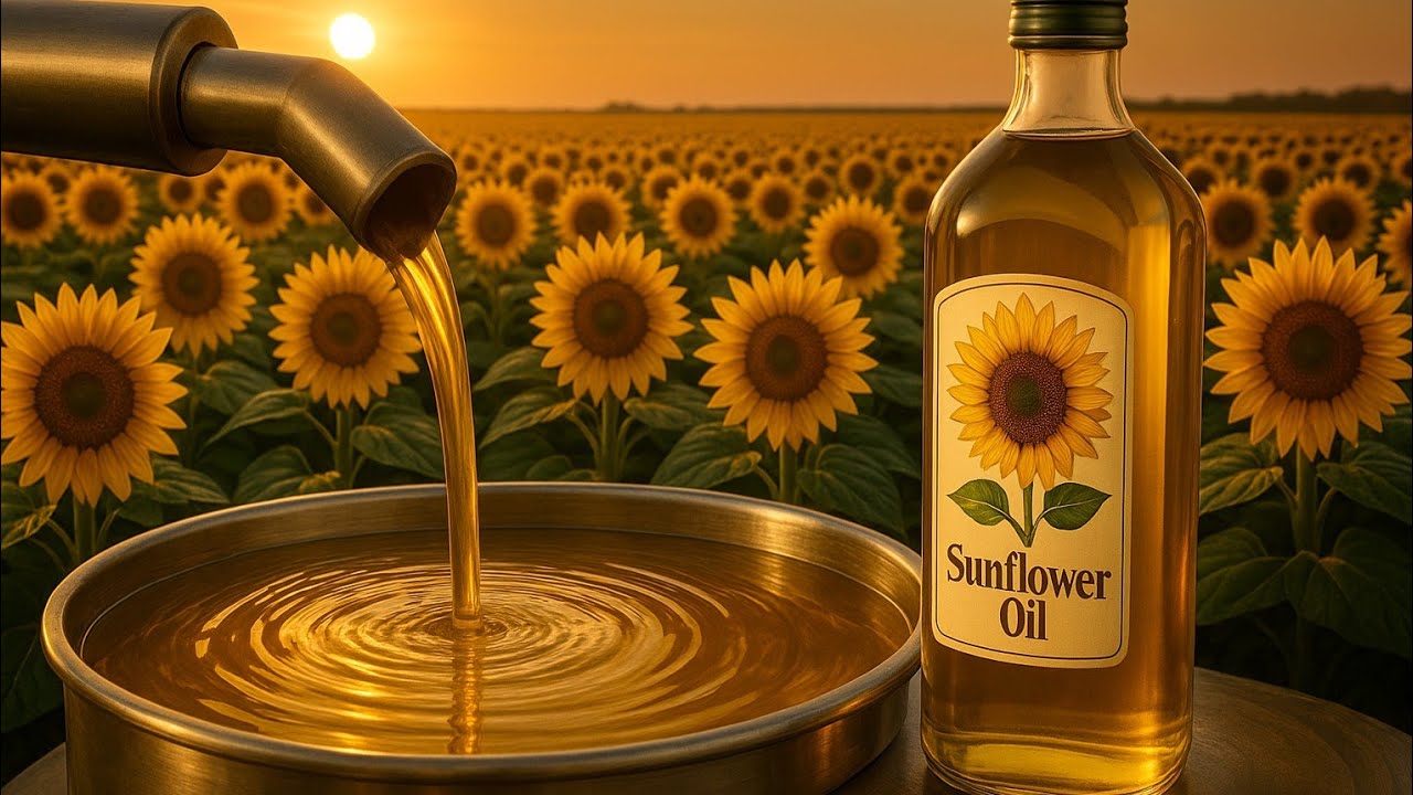 How Sunflower Oil Is Made From Start to Finish | Step-By-Step Factory Process Explained 🌻