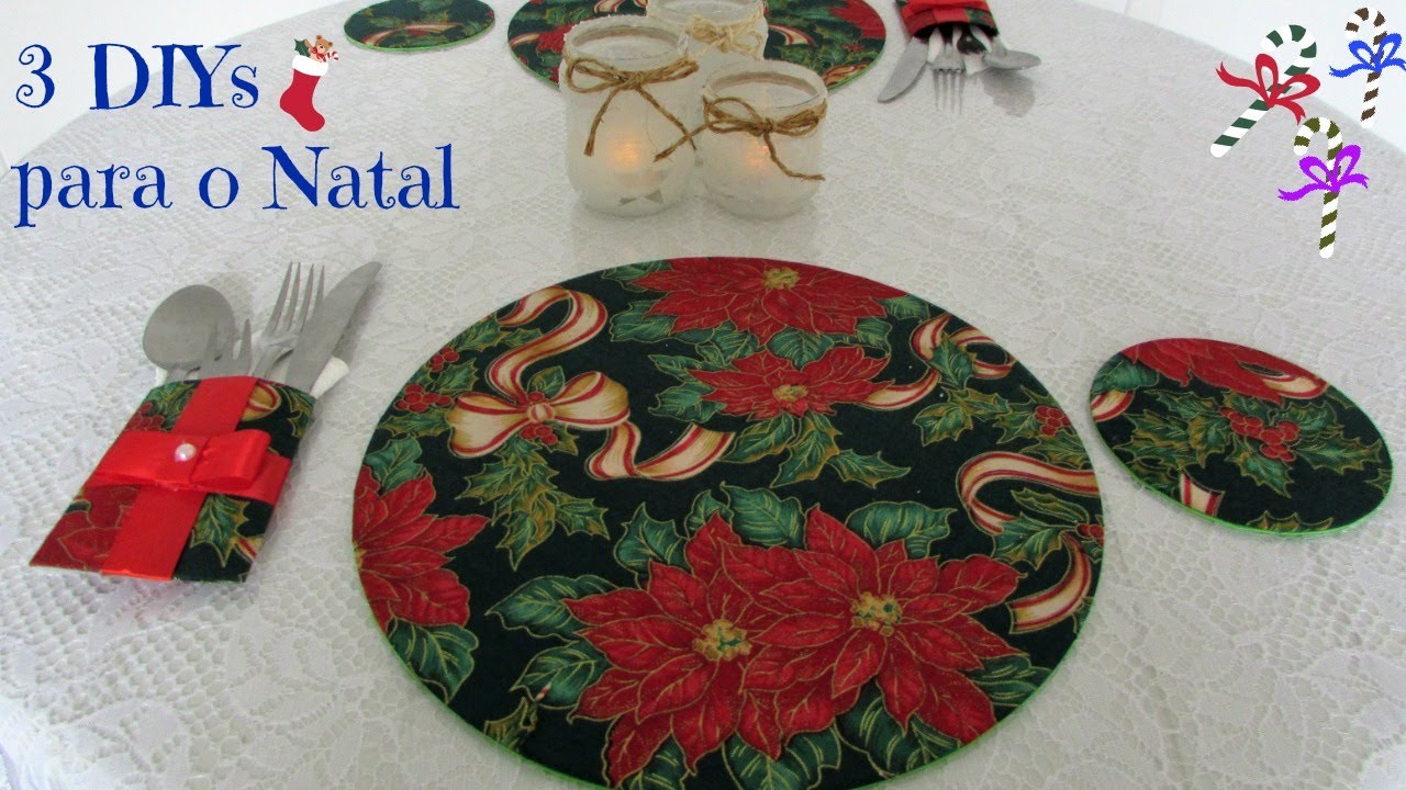 3 IDEIAS incríveis para decorar sua mesa de Natal | DIY Especial de Natal # 8