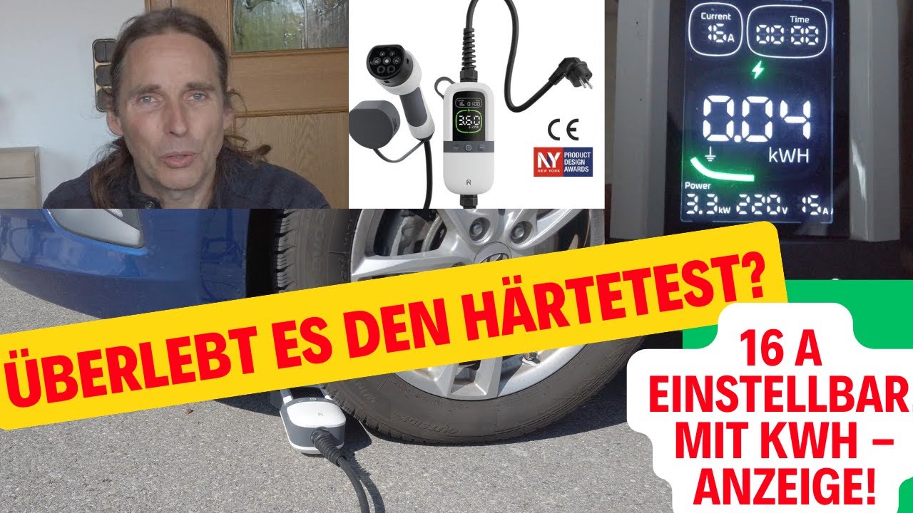 Ich bin drüber gefahren! 😈 Test Rheidon Tech Ladegerät mit kWh Anzeige.