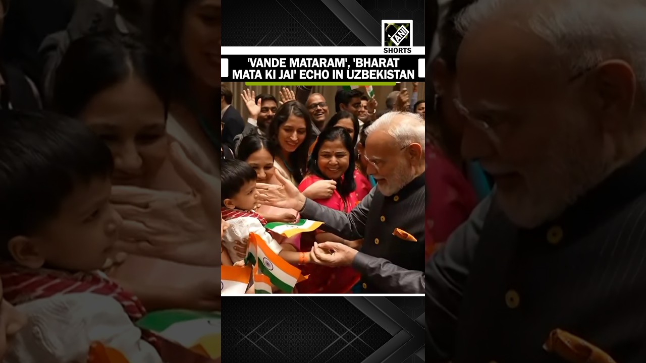 PM Modi greets Indian diaspora, amid slogans of 'Vande Mataram', 'Bharat Mata Ki Jai' in Uzbekistan
