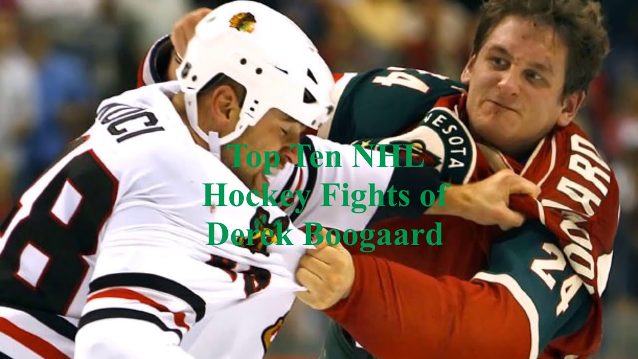 Top Ten NHL Hockey Fights of Derek Boogaard