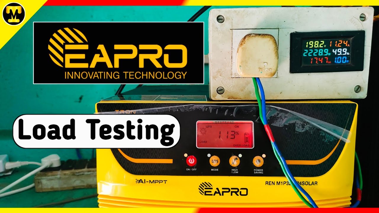Eapro Tron 3200 3KVA 24V 104A MPPT Solar PCU5.0 Load Testing
