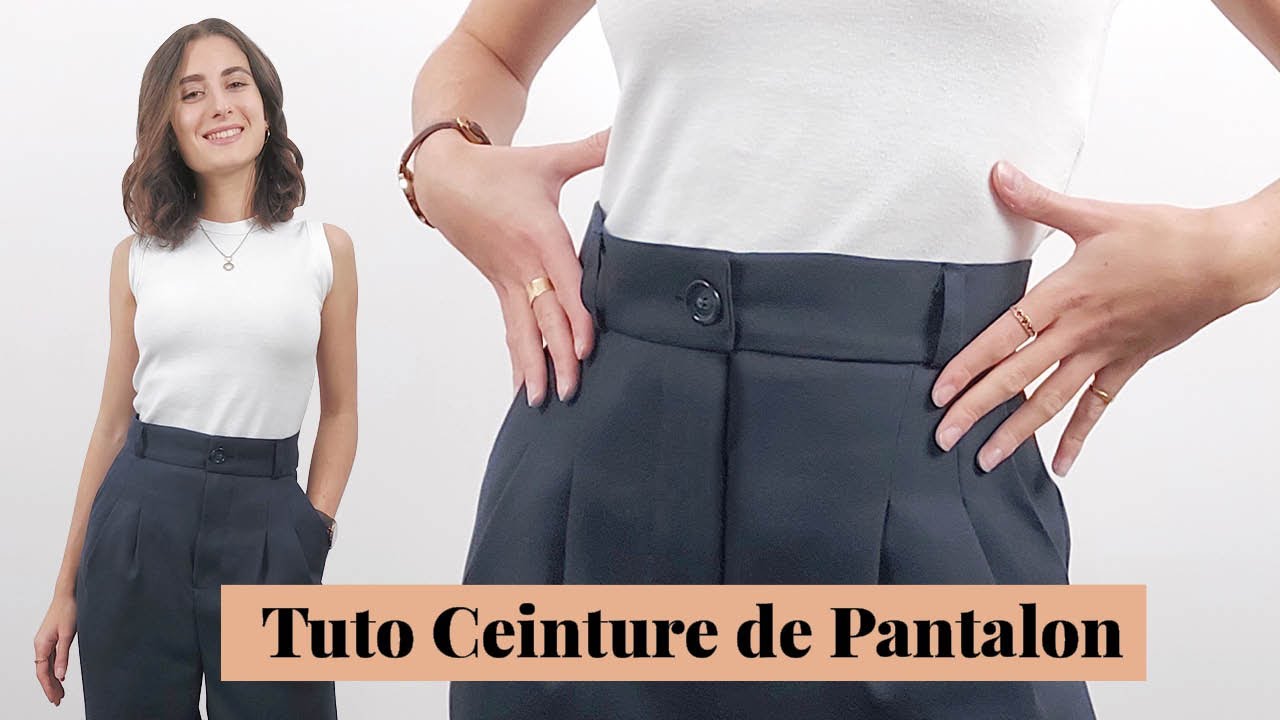 Comment Coudre une Ceinture de Pantalon ? // Tuto Couture Ceinture à Même avec Passants