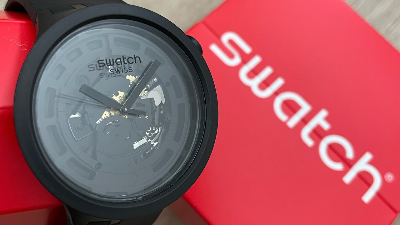 Swatch Bioceramic C-BLACK Watch SB03B100 (Unboxing) @UnboxWatches
