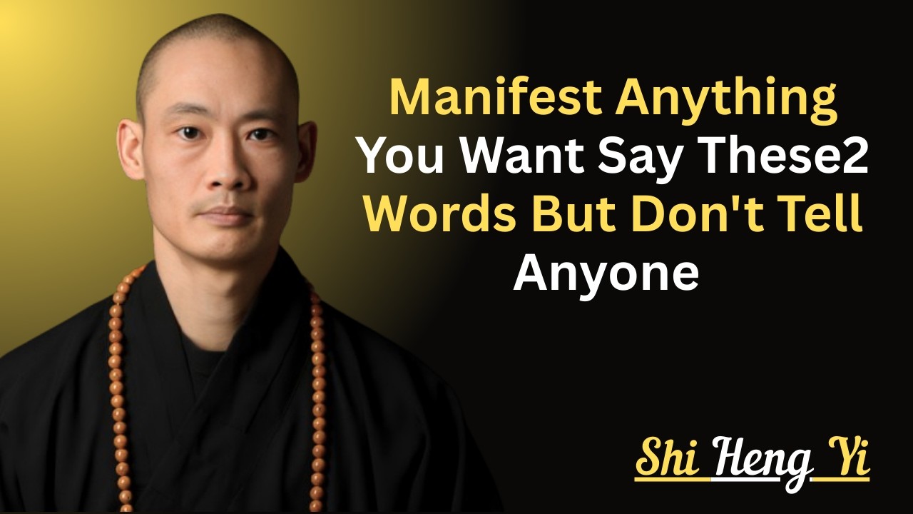 Manifest Anything You Want Say These2 Words But Don't Tell Anyone MOTIVATIONAL SPEECH BY SHI HENG YI