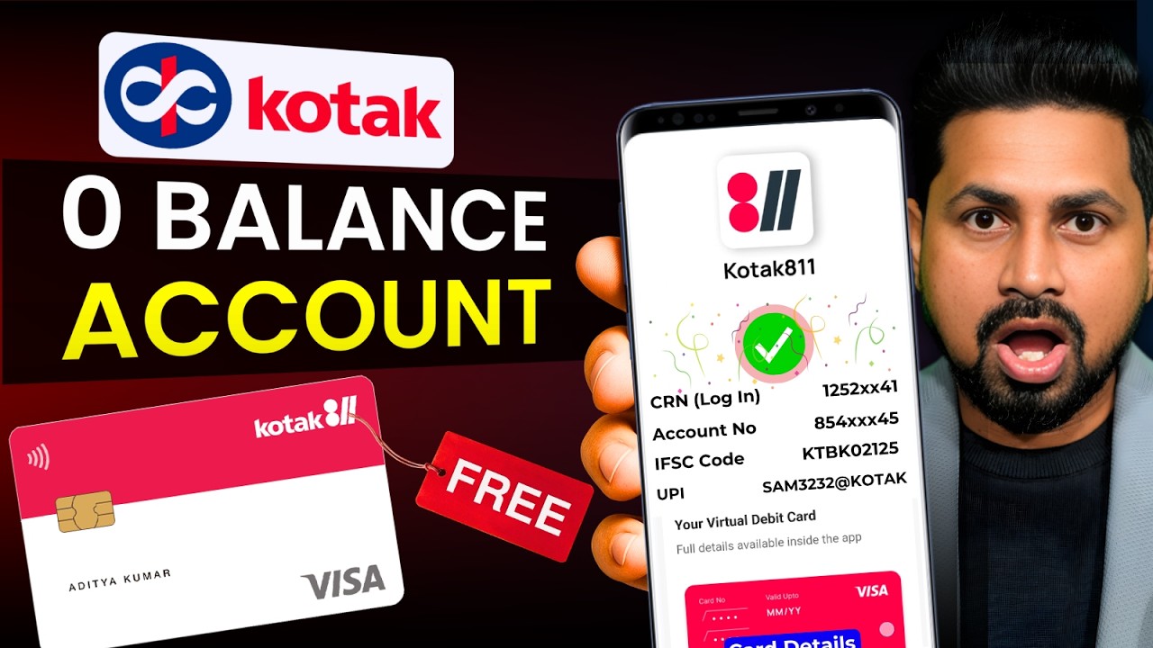 Kotak Mahindra Bank Open Account Zero Balance | Kotak 811 Account Opening Online Zero Balance
