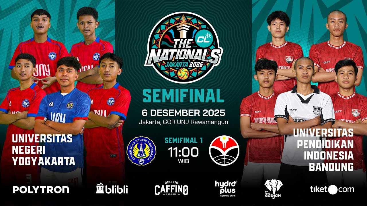 UNY Yogyakarta vs UPI Bandung (Semifinal 1 | Putra) – CL Futsal 2025 - The Nationals